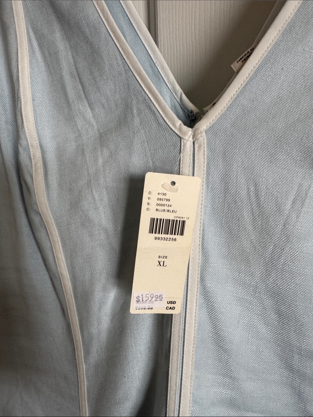 Maeve Linen Blend Sleeveless V-Neck Layered- Hem Mini Dress - Picture 5 of 7